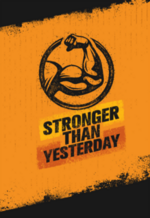 Stronger Than Yesterday Workout Sticker