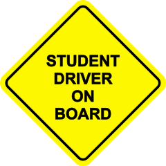 Student Driver On Board Sticker