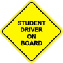 Student Driver On Board Sticker