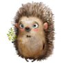 Stunned Hedgehog Sticker