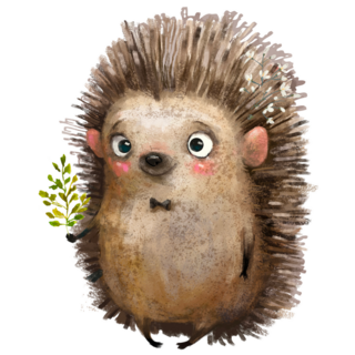 Stunned Hedgehog Sticker