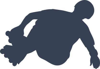 Stunt Rollerblader Sticker