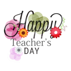 Stylish Happy Teachers Day Sticker