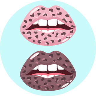 Stylish Leopard Lips Sticker