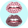 Stylish Leopard Lips Sticker