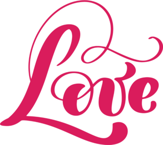 Stylish Love Text Sticker