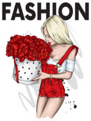 Stylish Overalls Fashionista Sticker