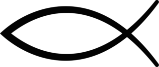 Stylish Sign Of The Fish Christian Sticker