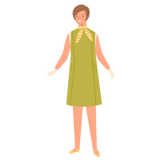 Stylish Young Woman 60s Style Sticker