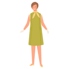 Stylish Young Woman 60s Style Sticker