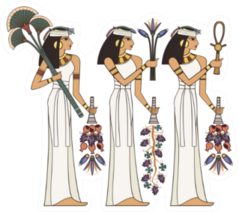 Stylized Ancient Egypt Scene Sticker