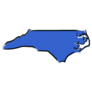 Stylized Blue Sketch Map Of North Carolina Sticker