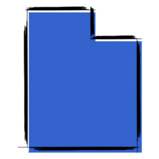 Stylized Blue Sketch Map Of Utah Sticker