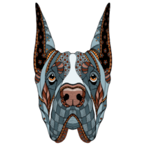 Stylized Great Dane Sticker