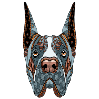 Stylized Great Dane Sticker