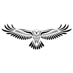 Stylized Hawk Sticker