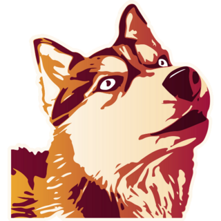 Stylized Husky Portrait Sticker