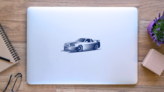 Stylized Illustration Of A Japanese Sports Car JDM Sticker on a Laptop (New) example