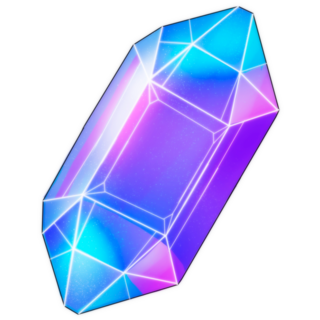 Stylized Magic Blue Gemstone Sticker