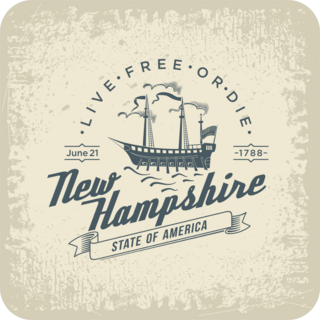 Stylized New Hampshire State Sticker