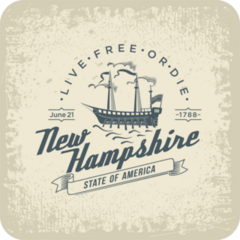 Stylized New Hampshire State Sticker