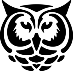 Stylized Owl Head Sticker