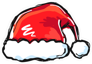 Stylized Santa Hat Sticker