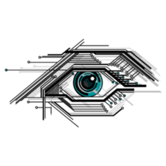 Stylized Technology Eye Sticker