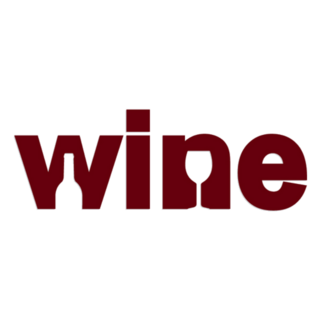Stylized Wine Text Sticker
