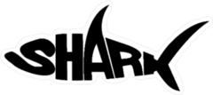 Stylized Word Shark Sticker