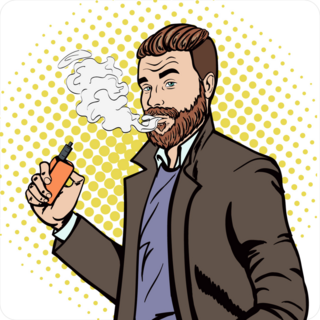 Suave Man Smoking Vape E-cigarette Sticker