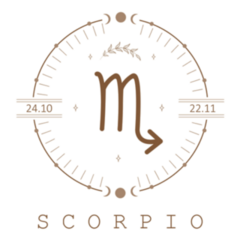 Subtle Scorpio Zodiac Sign Boho Sticker