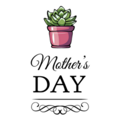 Succulent Flower For Mothers Day Card Sticker