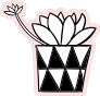 Succulent in Triangle Pot Sticker
