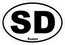Sudan Sd Oval Sticker