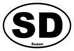 Sudan Sd Oval Sticker