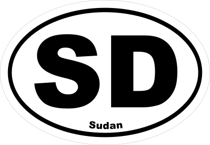 Sudan Sd Oval Sticker