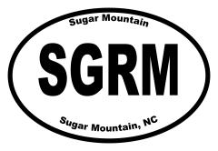 Sugar Mountain Oval Sticker