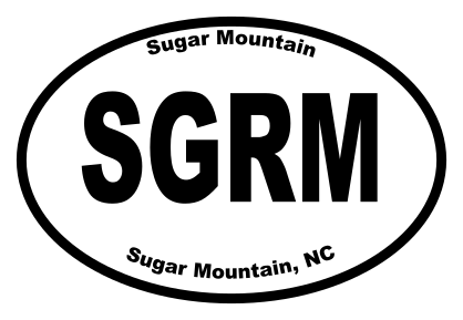 Sugar Mountain Oval Sticker