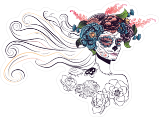 Sugar Skull Bride Sticker