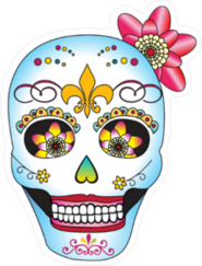 Sugar Skull Lady Sticker
