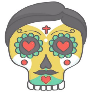 Sugar Skull Male Head In Halloween Style