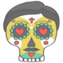 Sugar Skull Male Head In Halloween Style