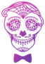 Sugar Skull with Bow Tie Sticker
