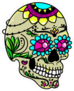 Sugar Skull with Gems in Eyes Sticker
