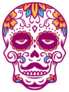 Sugar Skull with Mustache Sticker