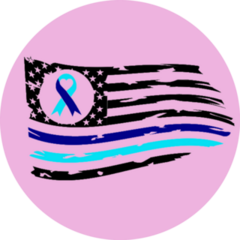 Suicide Prevention American Distressed Flag Sticker