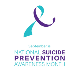 Suicide Prevention Awareness Ribbon Lettering Sticker
