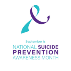 Suicide Prevention Awareness Ribbon Lettering Sticker