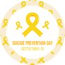 Suicide Prevention Day September 10 Yellow Ribbon Sticker 